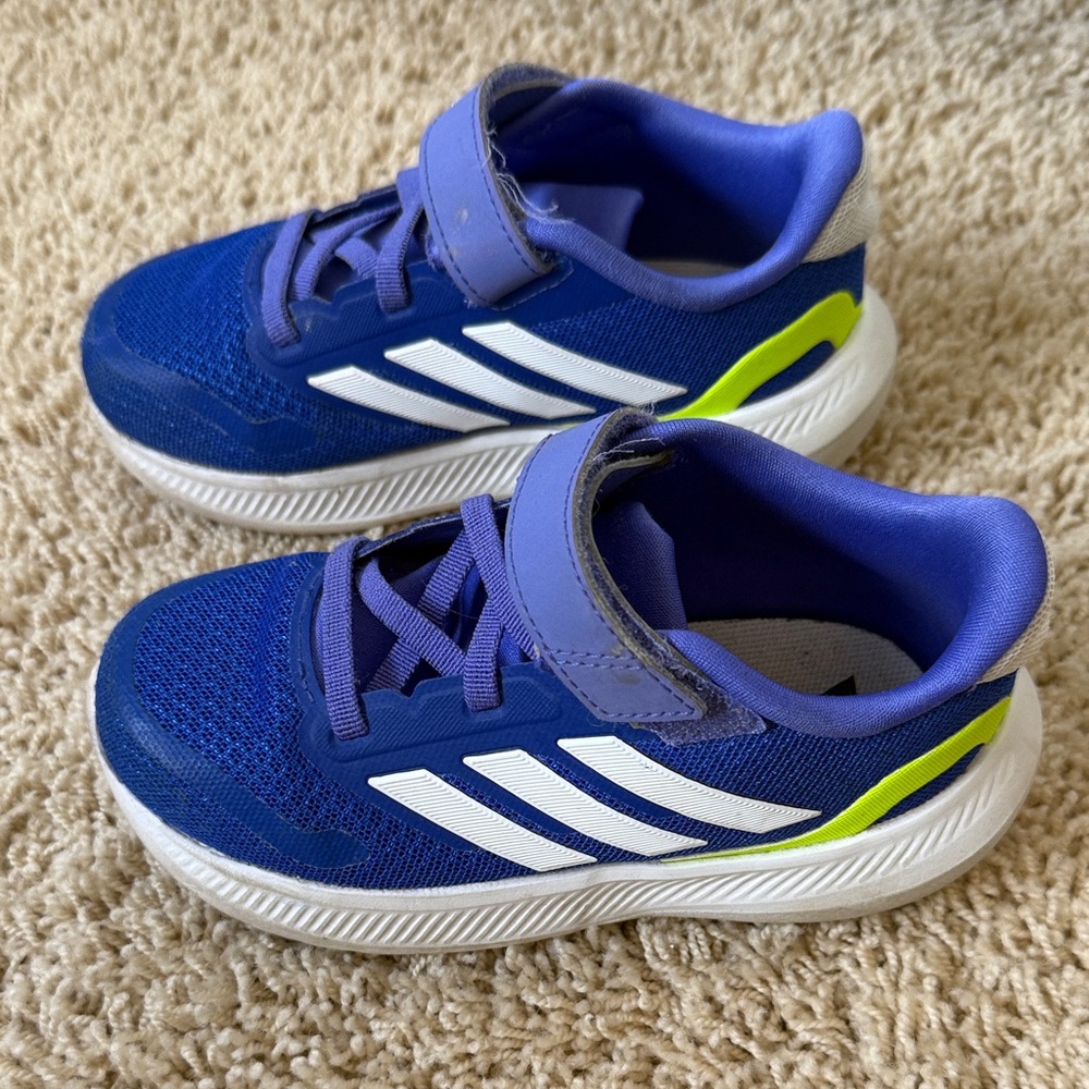 Boys 9T blue adidas sneakers